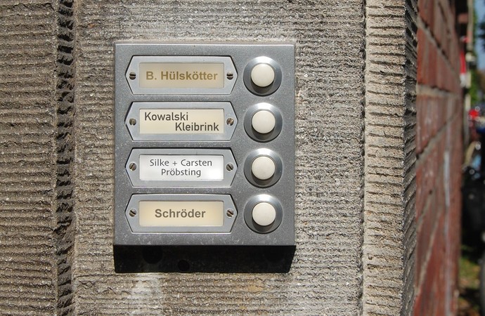 Westfalen-Karte aus dem "Internetportal Familiennamengeografie" mit dem Beispielnamen 'Schulte' und seiner Verbreitung in Westfalen