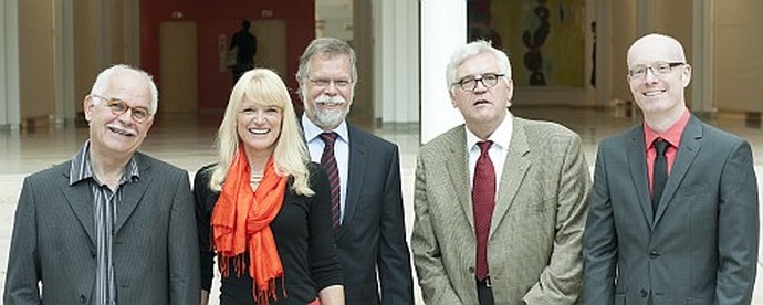 Prof. Dr. Jürgen Macha, Dr. Barbara Rüschoff-Thale, Dr. Reinhard Goltz, Hans-Peter Boer und Dr. Markus Denkler