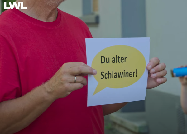 Ein Schild mit den Worten Du alter Schlawiner