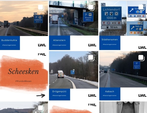 Screenshot des Instagram-Accounts Sprache in Westfalen